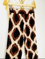 pantalón estampado vintage boho mujer tonos tierra cintura elastica La Gata Voladora Alpujarra Almería