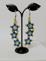 pendientes flor amazonas artesanales colombianos verde La Gata Voladora Alpujarra Almeria
