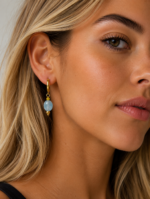 pendientes acero agata azul boho la gata voladora alpujarra almeria