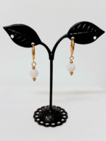 pendientes acero cuarzo blanco boho la gata voladora alpujarra almeria