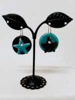 pendientes ceramica estrella negro boho chic mujer La Gata Voladora Alpujarra Almeria