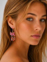 Pendientes gatos rosa mujer estilo boho La Gata Voladora Alpujarra Almeria