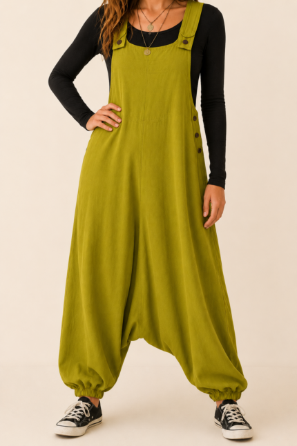: Peto boho color lima mujer Coline La Gata Voladora Alpujarra Almeria