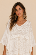 poncho encaje blanco boho chic manga amplia La Gata Voladora Alpujarra Almeria