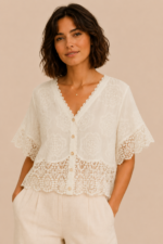 top algodón beige crochet boho ibiza La Gata Voladora Alpujarra Almería