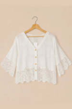 top boho ibicenco blanco crochet algodón mujer La Gata Voladora Alpujarra Almería
