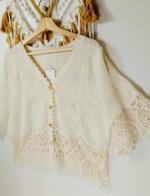 top algodón beige crochet boho ibiza La Gata Voladora Alpujarra Almería