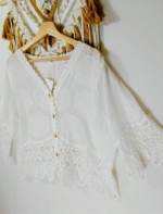top algodón blanco crochet boho ibiza La Gata Voladora Alpujarra Almería