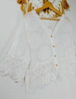 top boho ibicenco blanco crochet algodón mujer La Gata Voladora Alpujarra Almería