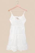 vestido corto ibiza blanco bordado algodon boho La Gata Voladora Alpujarra Almeria