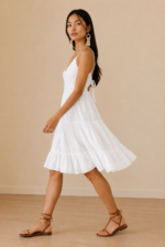 vestido blanco boho chic ibiza bordado tirantes algodon La Gata Voladora Alpujarra Almeria