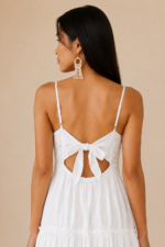 vestido boho chic blanco ibicenco encaje bordado algodon La Gata Voladora Alpujarra Almeria