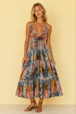 vestido bordado gris algodon boho chic la gata voladora alpujarra almeria