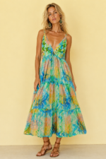 vestido bordado verde algodon boho chic la gata voladora alpujarra almeria