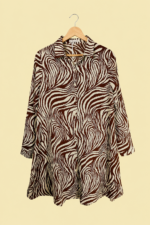 vestido camisero africa manga larga animal print boho la gata voladora alpujarra almeria