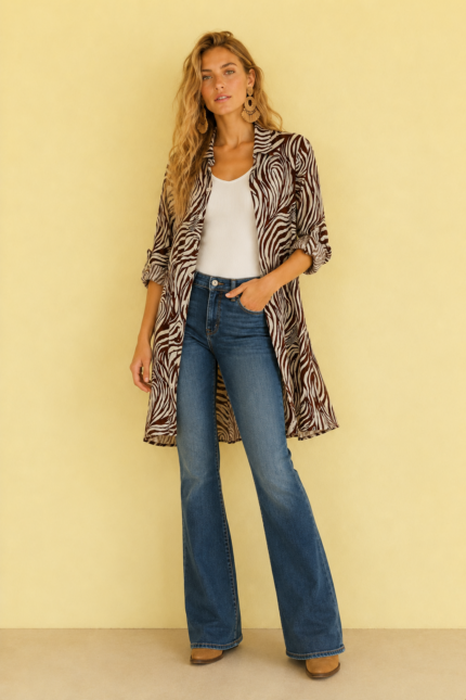 vestido camisero africa estilo bohemio animal print la gata voladora alpujarra almeria