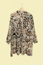 vestido camisero sabana manga larga boho chic animal print la gata voladora alpujarra almeria