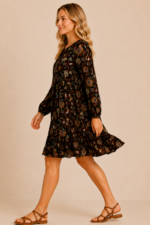 vestido negro estilo boho chic coline La Gata Voladora Alpujarra Almeria