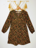 Vestido Floral Boho Coline rojo mujer bohemio La Gata Voladora Alpujarra Almería