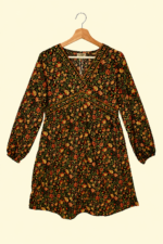 Vestido corto floral boho rojo Coline La Gata Voladora Alpujarra Almeria