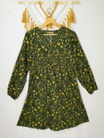 Vestido Floral Boho Coline verde mujer bohemio La Gata Voladora Alpujarra Almería