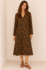 vestido floral vintage coline boho negro mujer la gata voladora alpujarra almeria