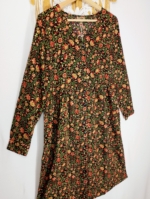 Vestido boho floral negro manga larga Coline La Gata Voladora Alpujarra Almería