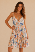 vestido arwen algodon estilo bohemio naranja la gata voladora alpujarra almeria