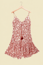 vestido mujer boho chic eowyn rojo tirantes algodon la gata voladora alpujarra almeria