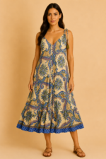 Vestido de seda Obá Obá con escote ajustable estilo boho chic La Gata Voladora La Alpujarra
