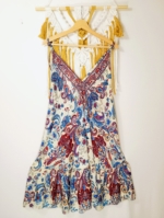Vestido de seda Obá Obá con escote ajustable estilo boho chic La Gata Voladora La Alpujarra