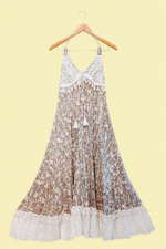 vestido boho beige encaje corpiño Freya mujer La Gata Voladora Alpujarra Almeria