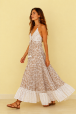 vestido beige algodon estilo bohemio Freya La Gata Voladora Alpujarra Almeria