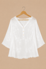 camisa bordada alba blanca algodon boho chic La Gata Voladora Alpujarra Almeria