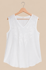 blusa algodon blanco bordada estilo boho chic erica La Gata Voladora Alpujarra Almeria
