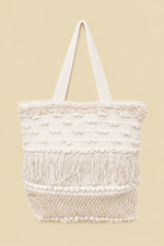 bolso coline blanco tejido boho algodon natural bolso verano playa La Gata Voladora Alpujarra Almeria