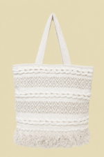 bolso coline blanco tejido algodon natural estilo boho playa mujer La Gata Voladora Alpujarra Almeria