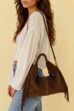 bolso piel serraje dakota flecos estilo boho chic la gata voladora alpujarra almeria