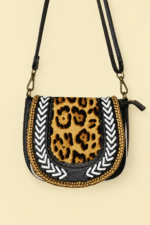 Bolso piel lea animal print boho chic mujer La Gata Voladora Alpujarra Almeria