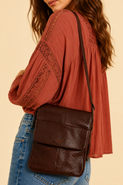 bolso piel sunlight marron unisex La Gata Voladora Alpujarra Almeria