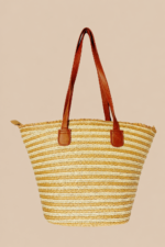 Capazo natural beige bolso playa boho mujer La Gata Voladora Alpujarra Almeria