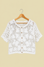 chaqueta calada crochet flores blanco estilo ibicenco boho chic La Gata Voladora Alpujarra Almeria
