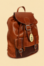 Mochila boho piel amina marron unisex La Gata Voladora Alpujarra Almeria