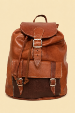 Mochila piel marron amina cuero marruecos unisex La Gata Voladora Alpujarra Almeria