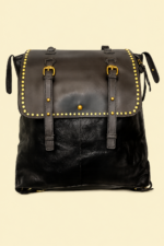 Mochila negra polipiel Arwen estilo bohemio La Gata Voladora Alpujarra Almeria