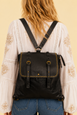 Mochila polipiel Arwen negra boho La Gata Voladora Alpujarra Almeria