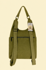 Mochila tela verde kaki casual bohemia mujer La Gata Voladora Alpujarra Almeria