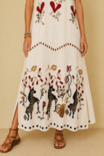 vestido estampado corazon boho chic estampado floral La Gata Voladora Alpujarra Almeria