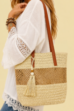 bolso rafia calima beige boho chic La Gata Voladora Alpujarra Almeria