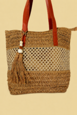 bolso rafia marron estilo boho calima La Gata Voladora Alpujarra Almeria